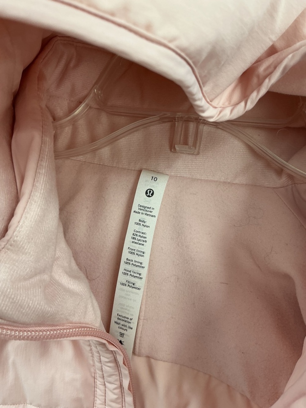 lululemon athletica pale pink quilted vest 761 - Picture 3 of 8